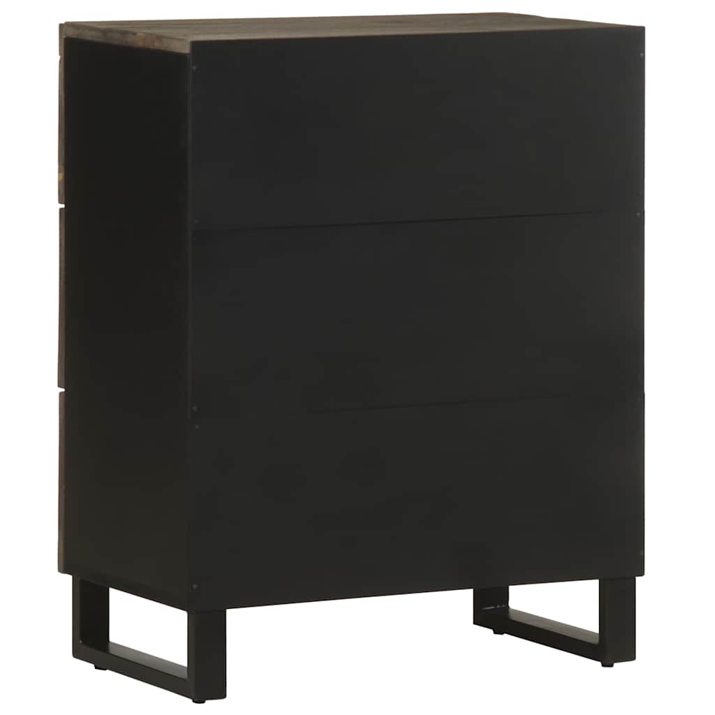 Sideboards 2 pcs Black 60x33x75 cm Solid Wood Mango